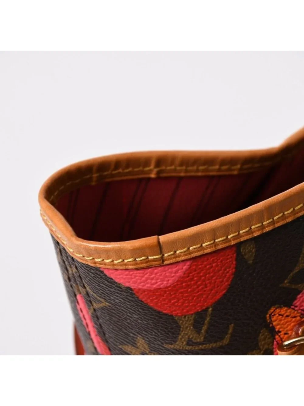 Louis Vuitton Monogram Ramage Neverfull MM Tote Canvas Brown Pink Gold
